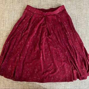 Lularoe Burgundy MadisonSkirt